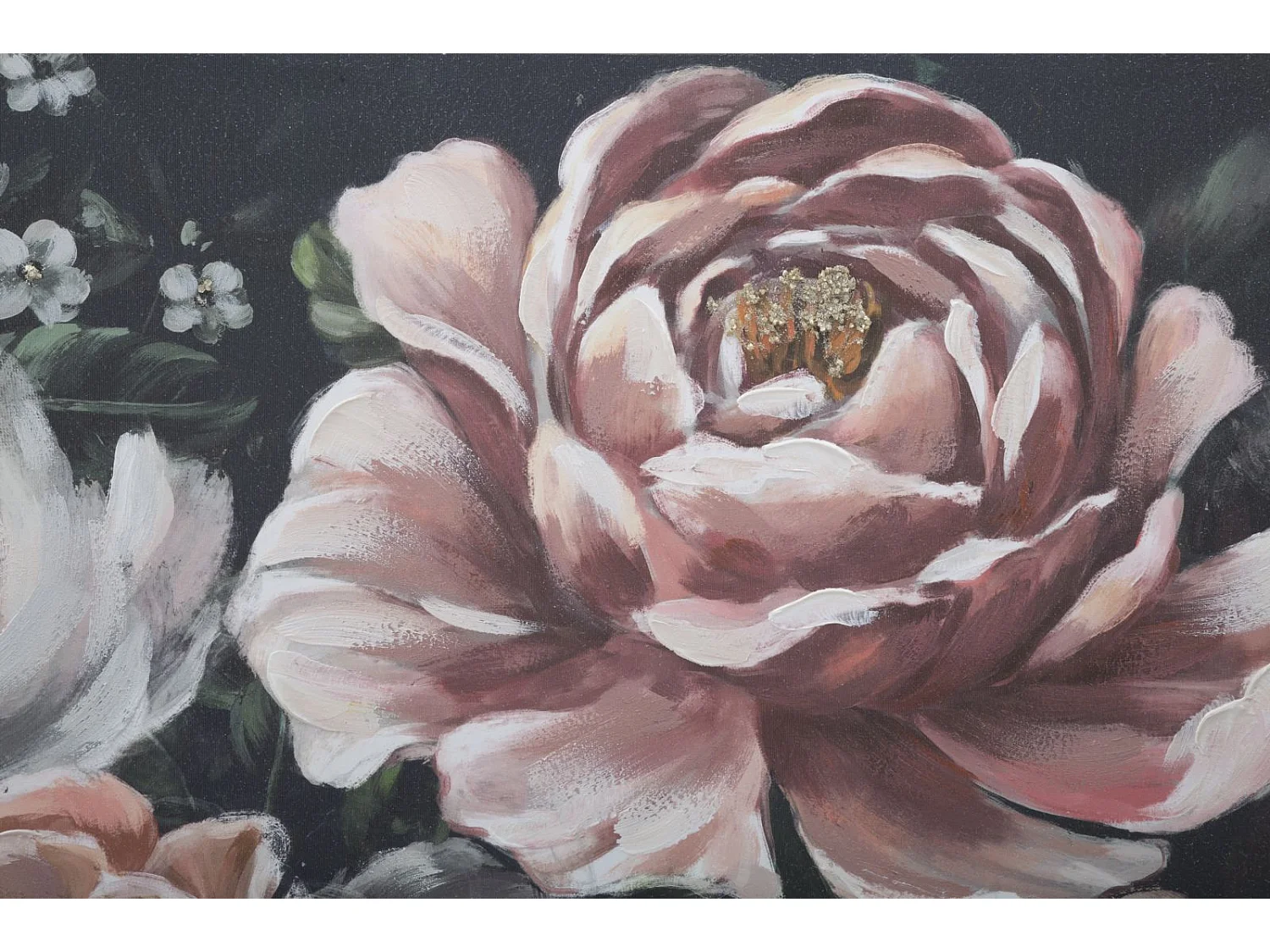 Peinture sur toile multicolore fleurs 120x3,7x60 cm