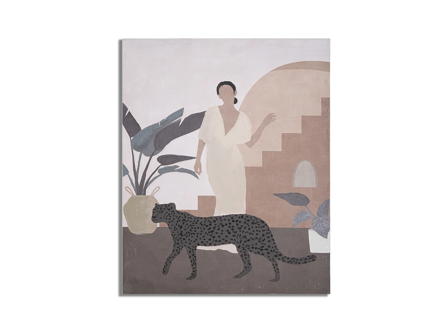 Peinture sur toile femme multicolore 80x3,7x100 cm