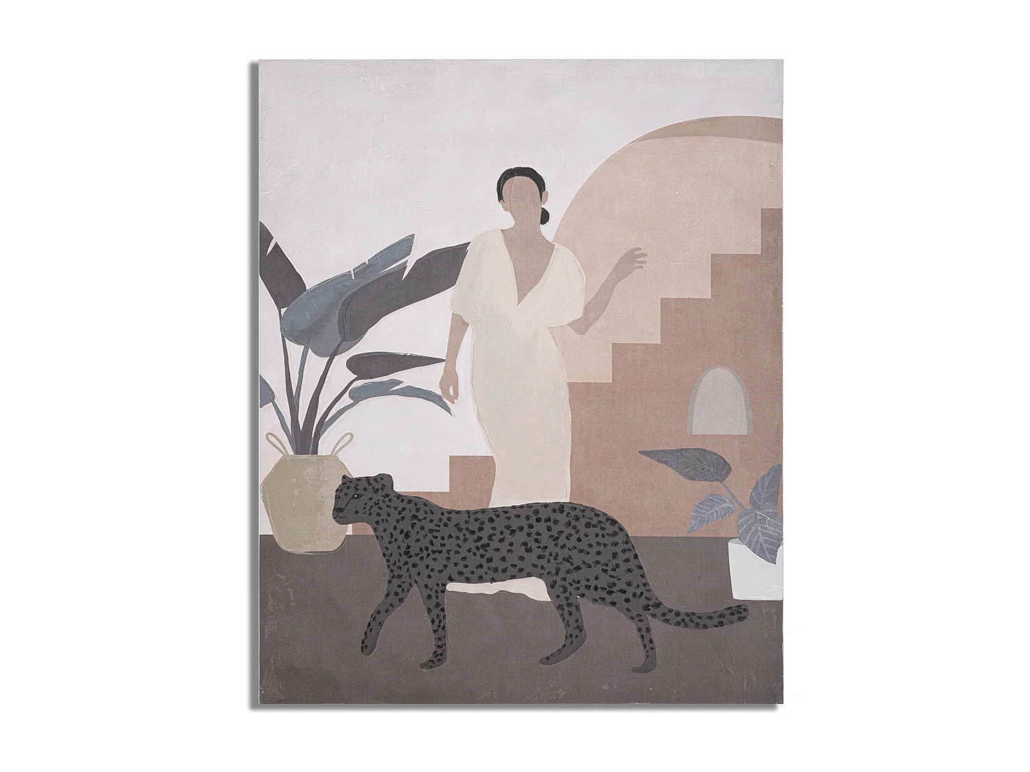 Peinture sur toile femme multicolore 80x3,7x100 cm