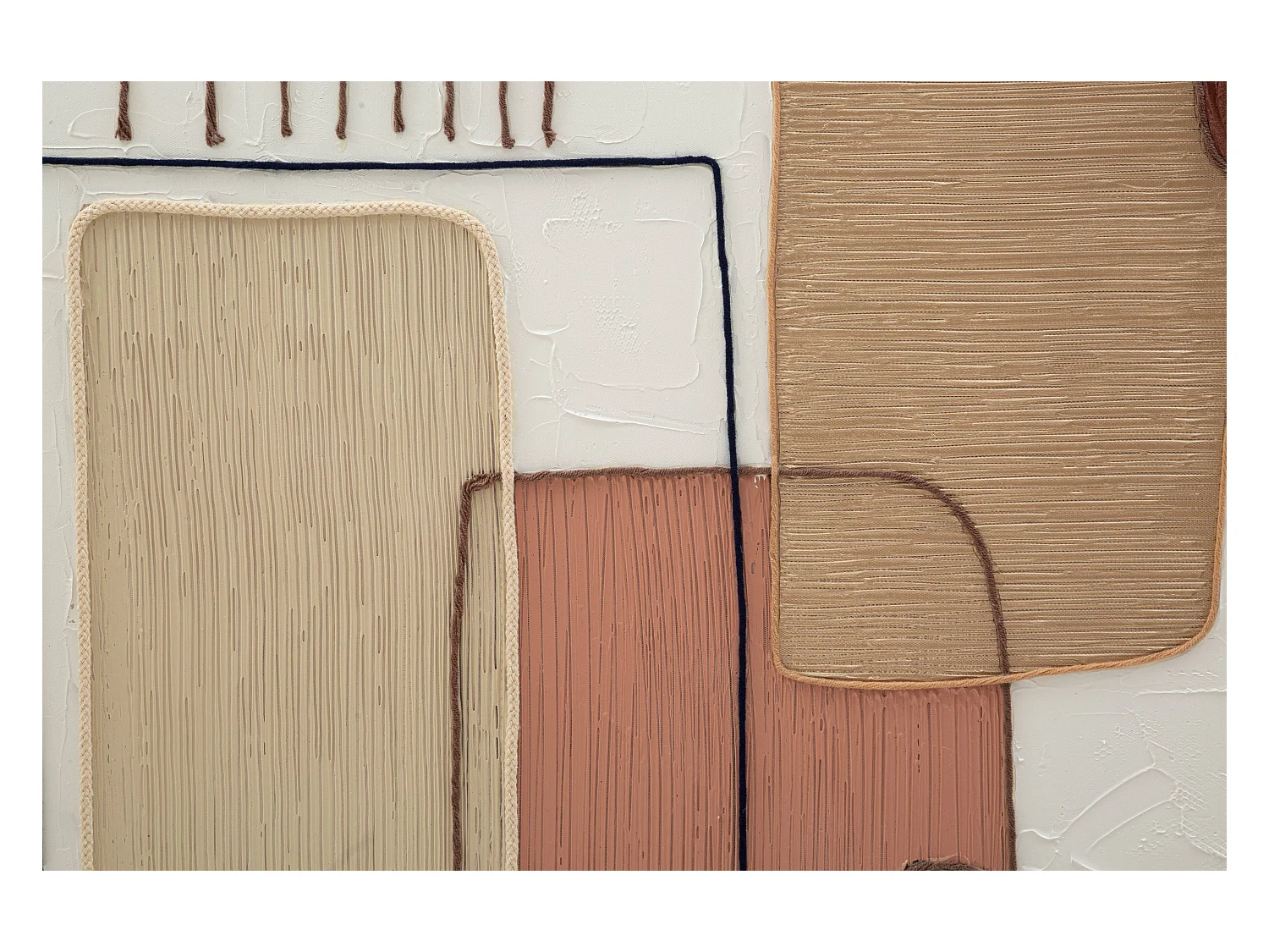 Dipinto su tela multicolore astratto cm 80x2,8x100