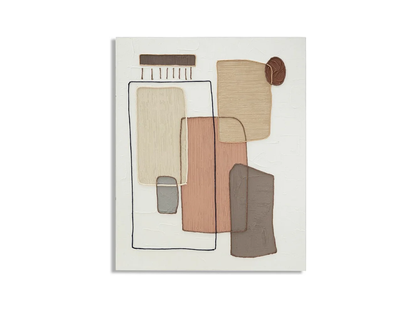 Tableau abstrait multicolore sur toile 80x2,8x100 cm