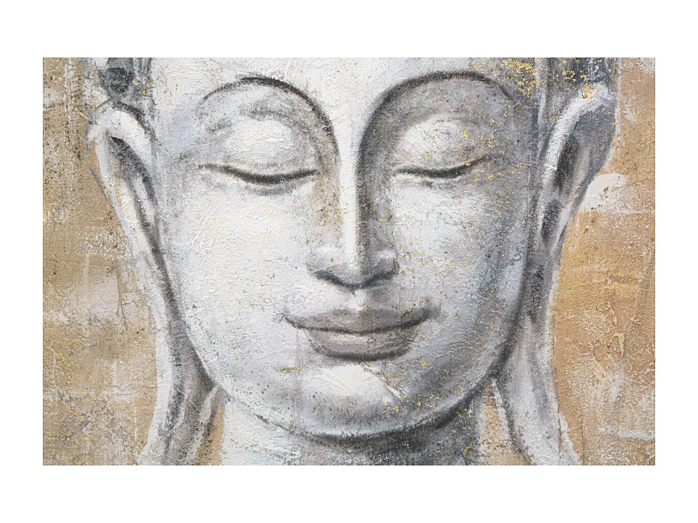 Toile Imprimée Déco "Bouddha Light" 80x120cm Multicolore