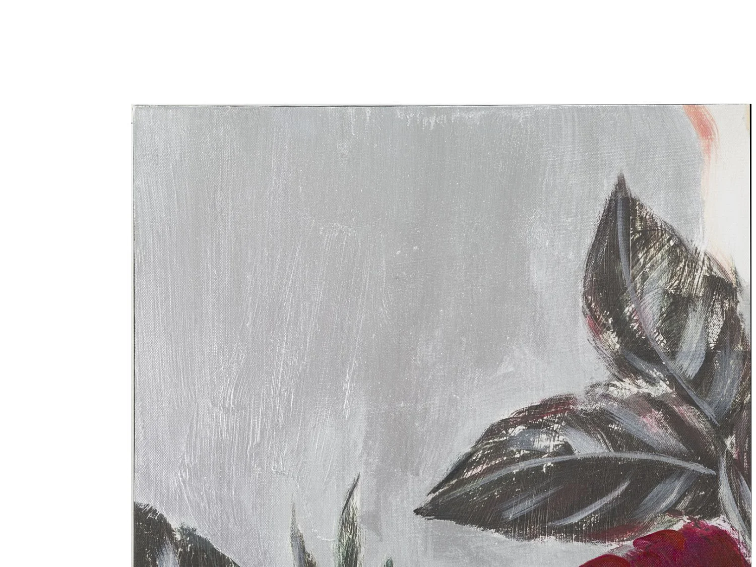 Dipinto su tela multicolore fiori cm 90x3,7x90