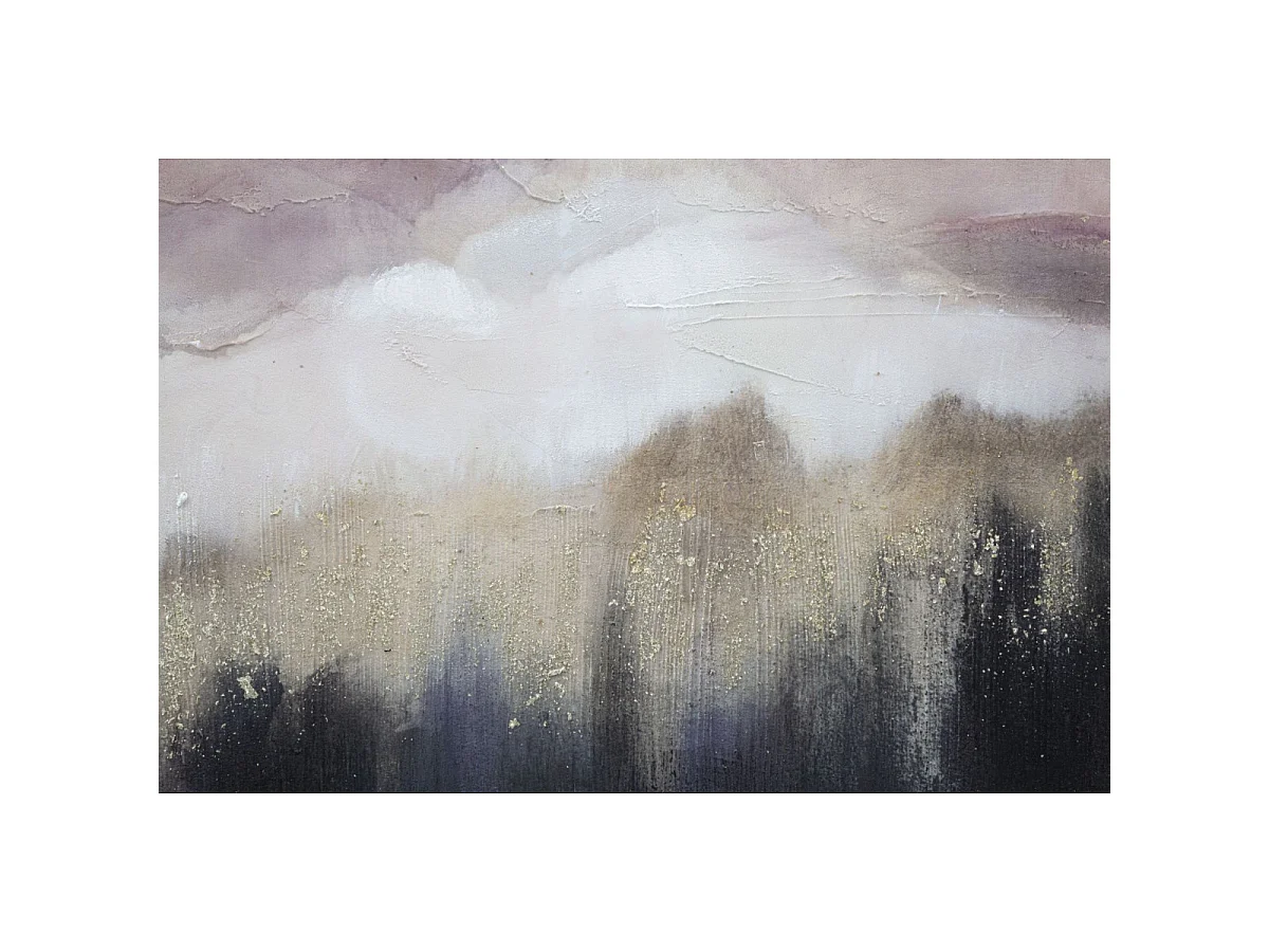 Toile Peinture Déco "Mountain" 60x80cm Multicolore