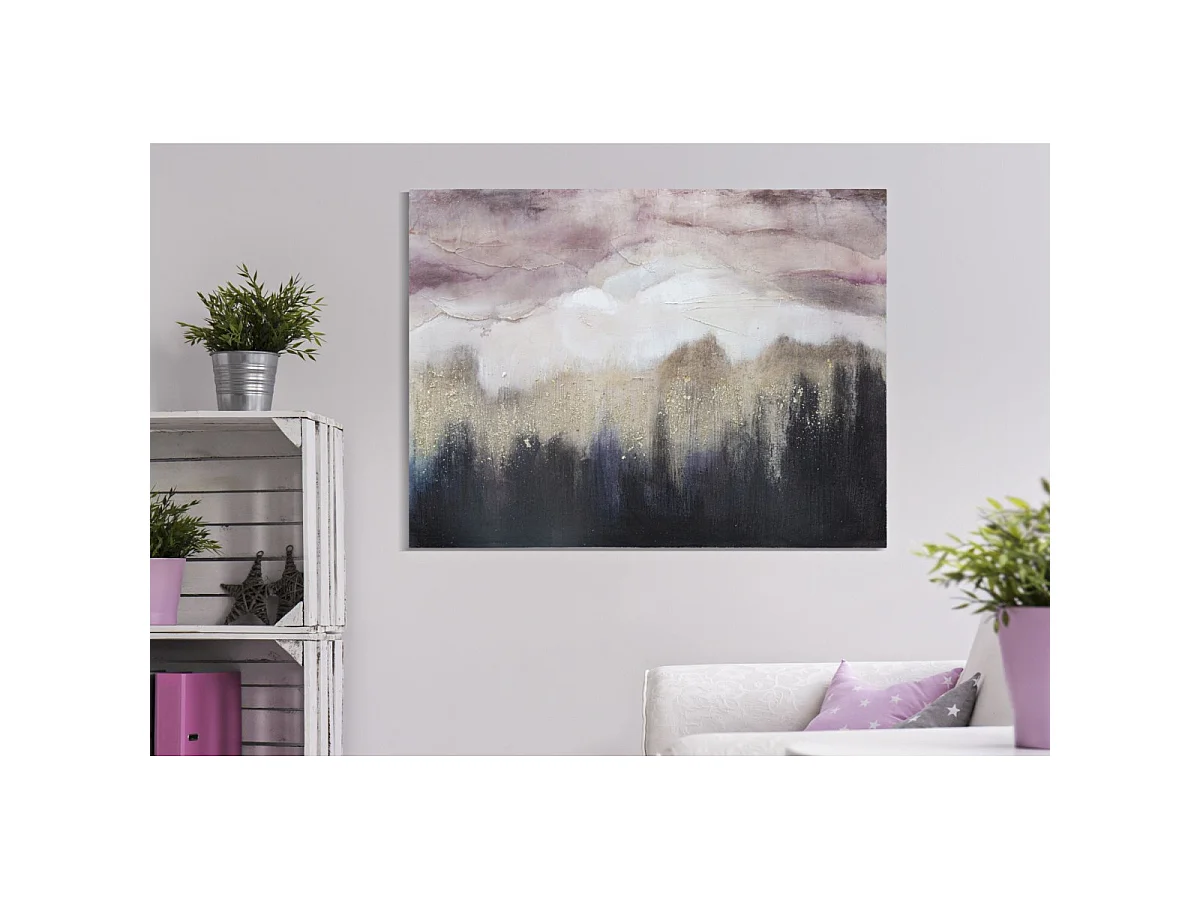Toile Peinture Déco "Mountain" 60x80cm Multicolore