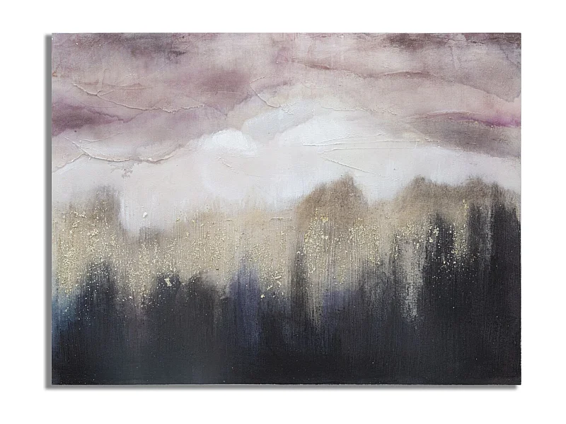 Abstract veelkleurig canvas schilderij 80x2.7x60 cm