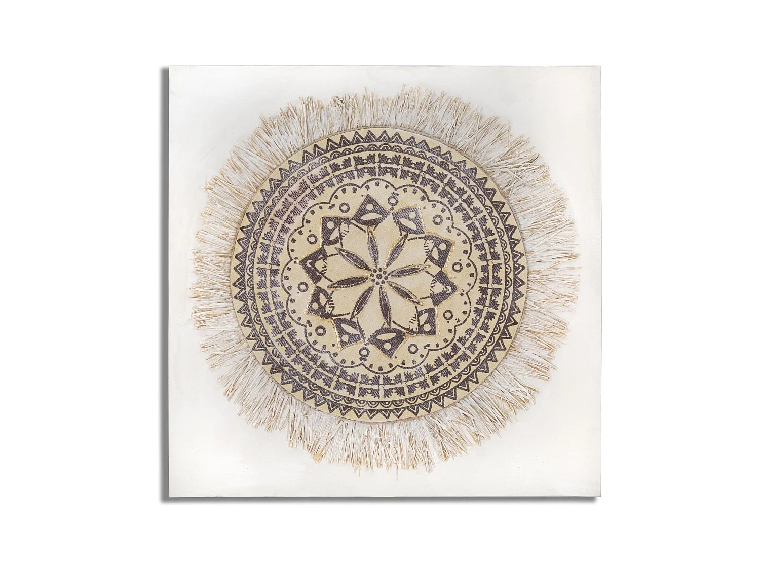 Toile Imprimée Déco "Malind" 100x100cm Marron