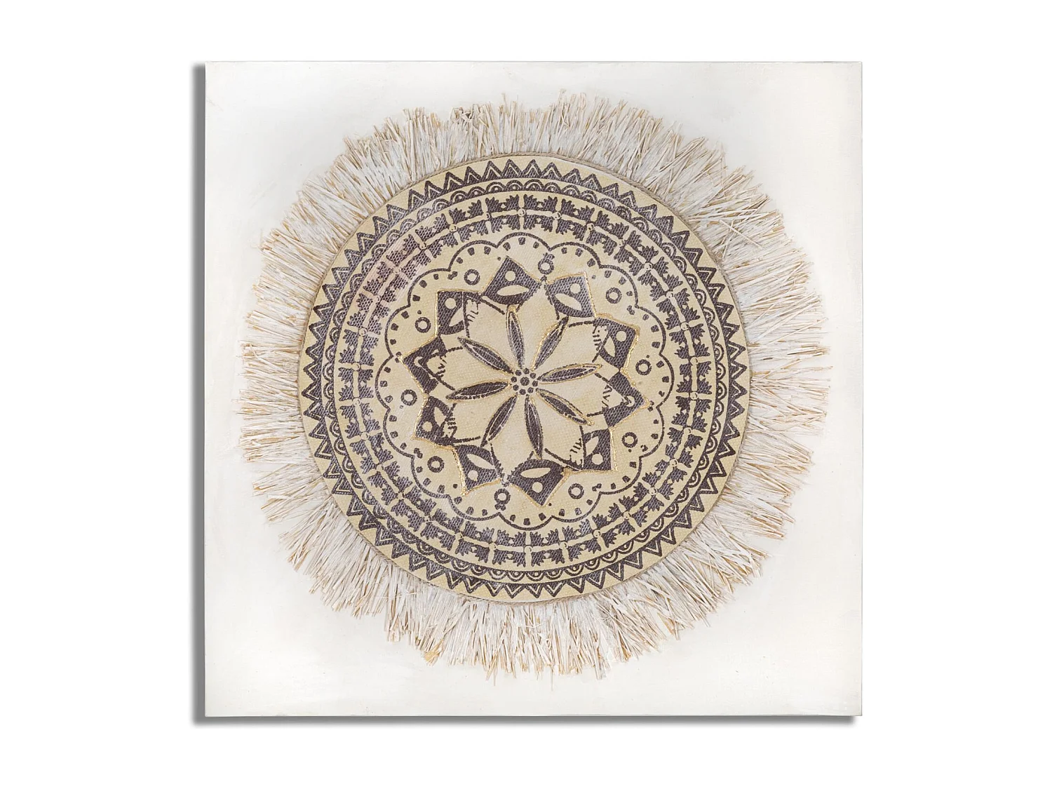 Toile Imprimée Déco "Malind" 100x100cm Marron