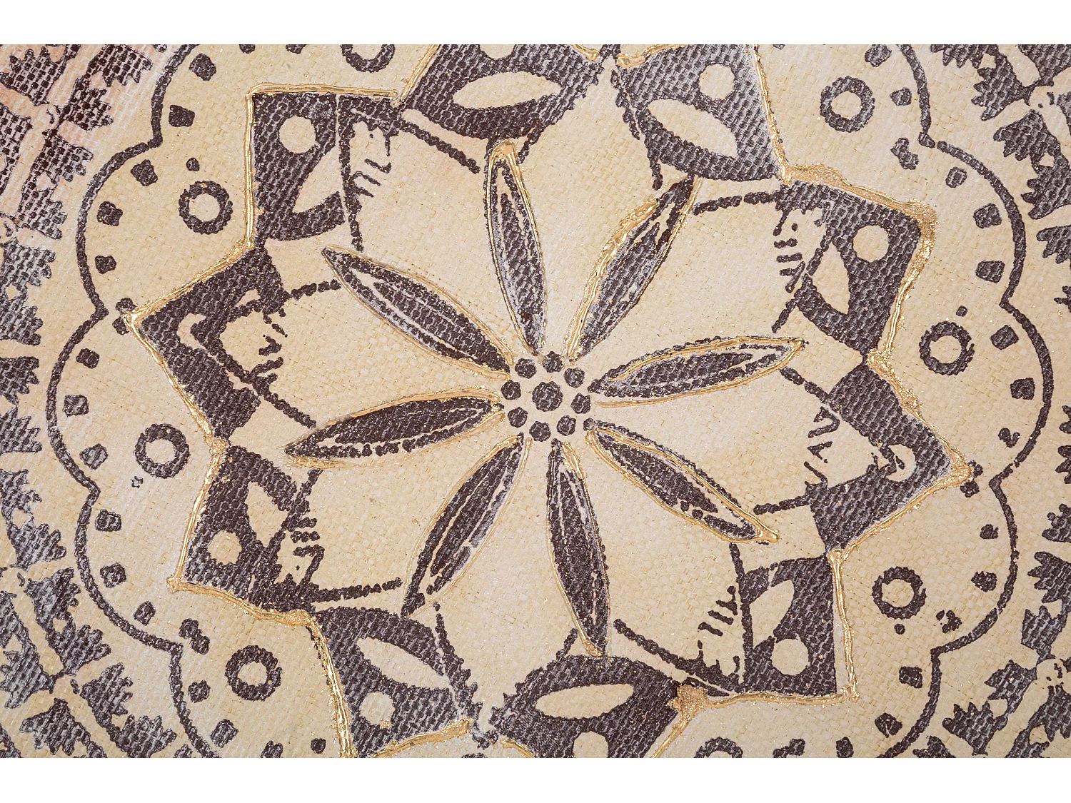 Toile Imprimée Déco "Malind" 100x100cm Marron