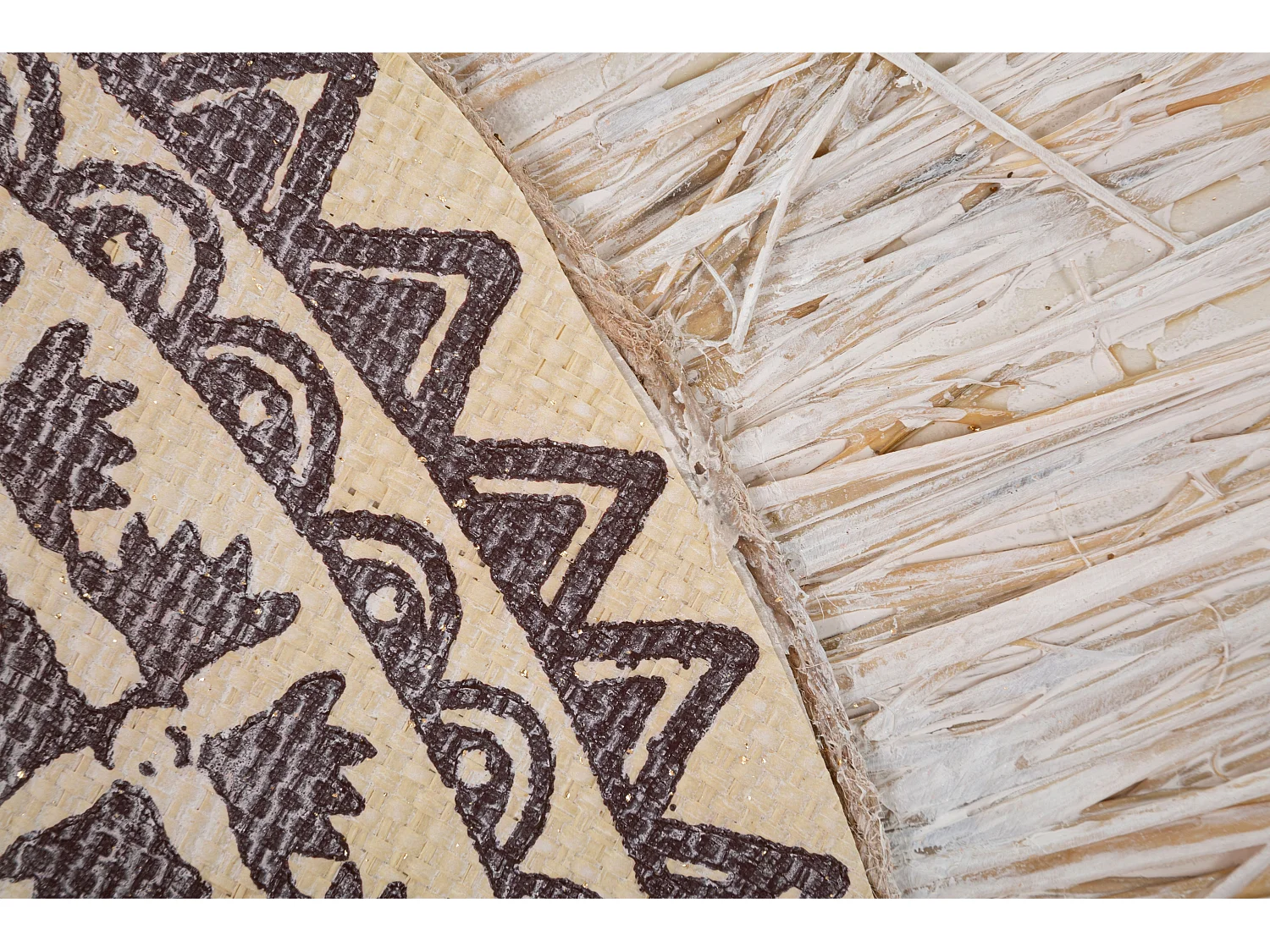 Toile Imprimée Déco "Malind" 100x100cm Marron