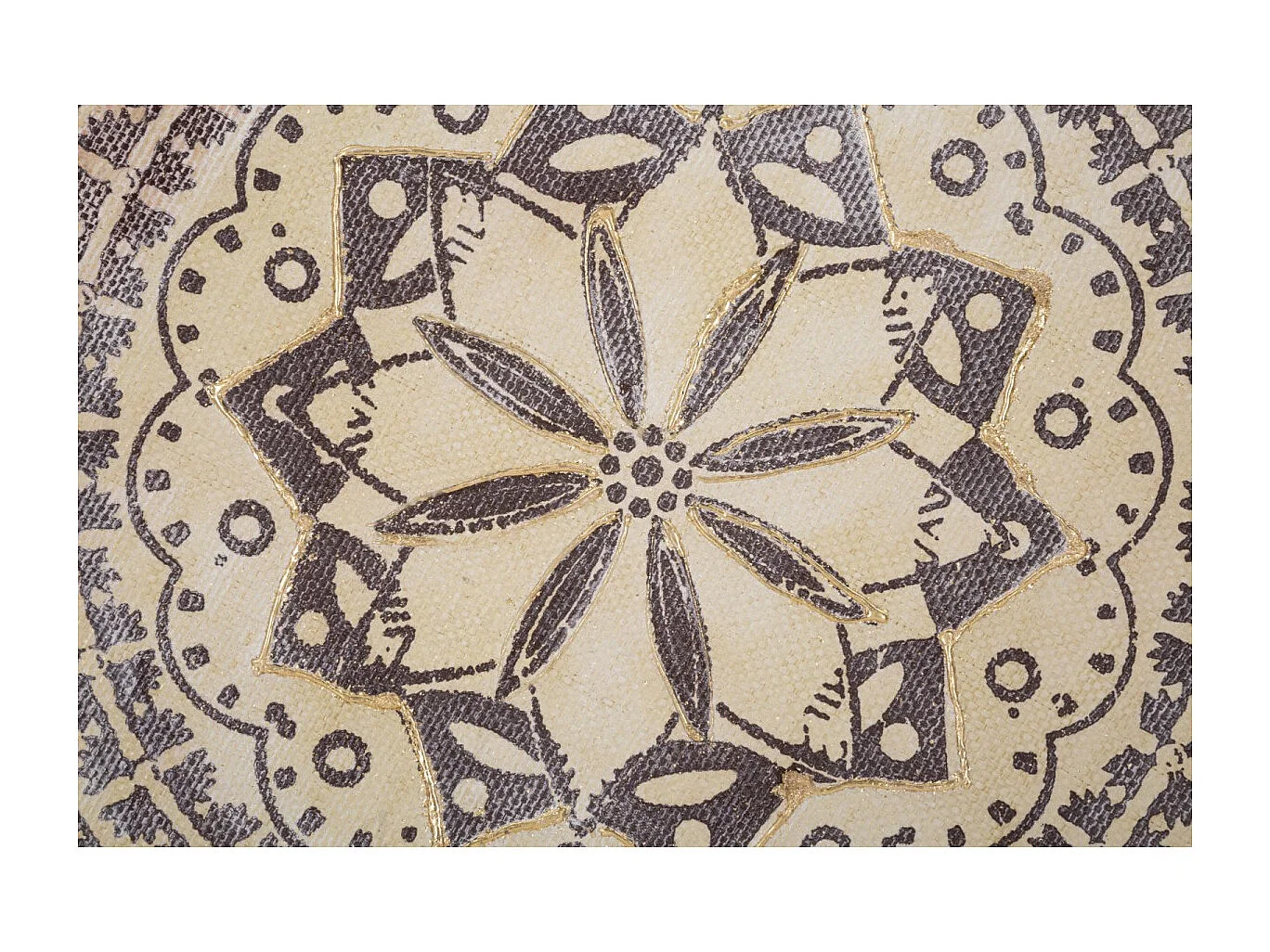 Toile Imprimée Déco "Malind" 100x100cm Marron