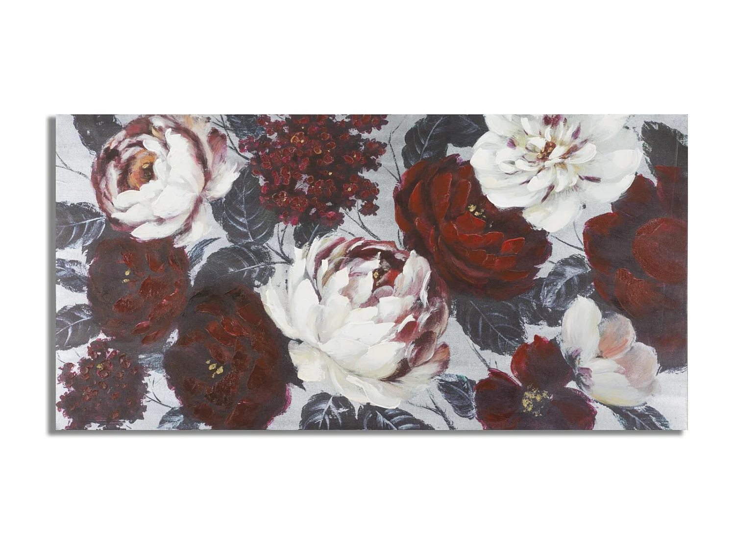 Dipinto su tela multicolore fiori cm 120x3,7x60