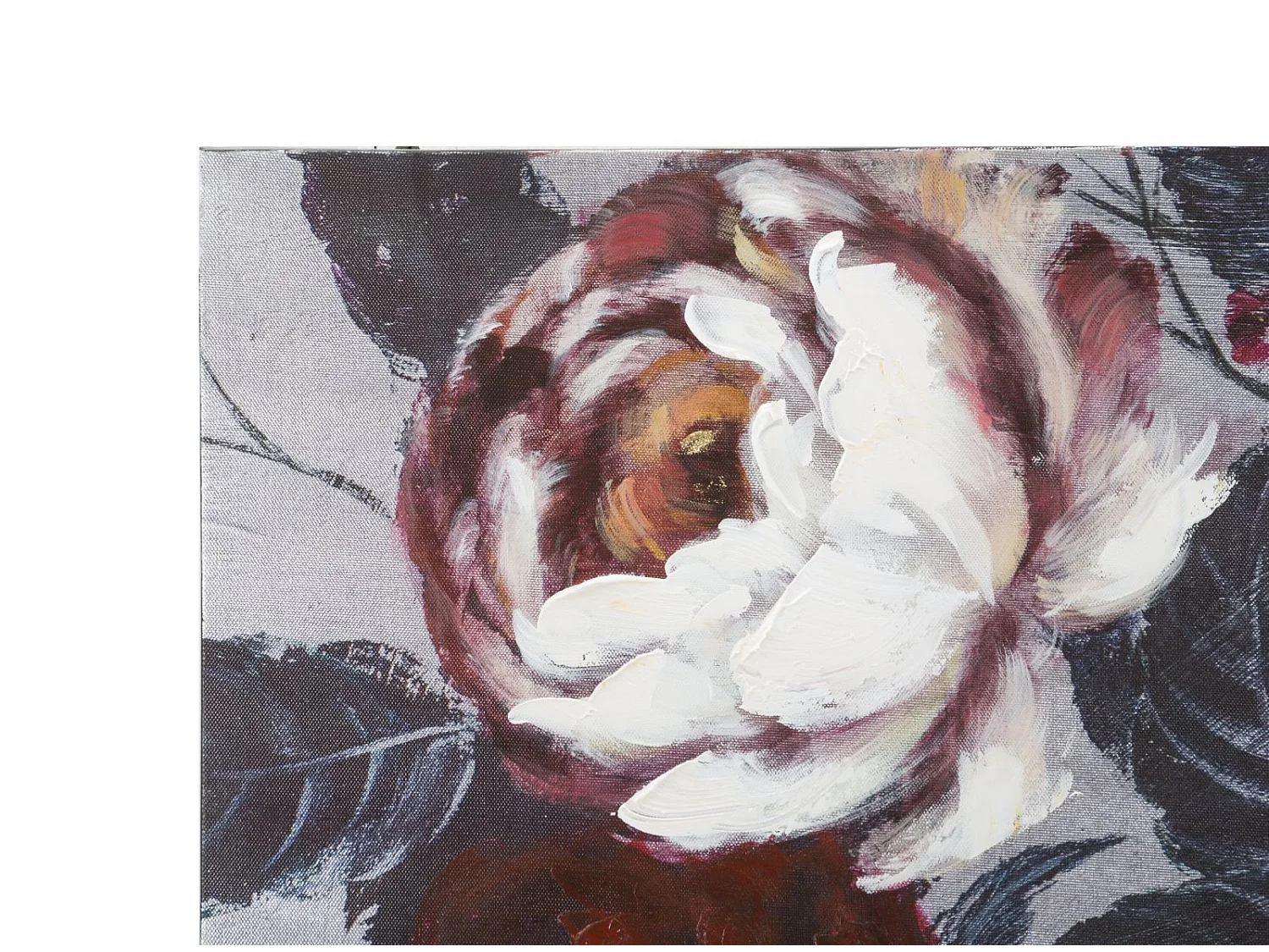 Dipinto su tela multicolore fiori cm 120x3,7x60