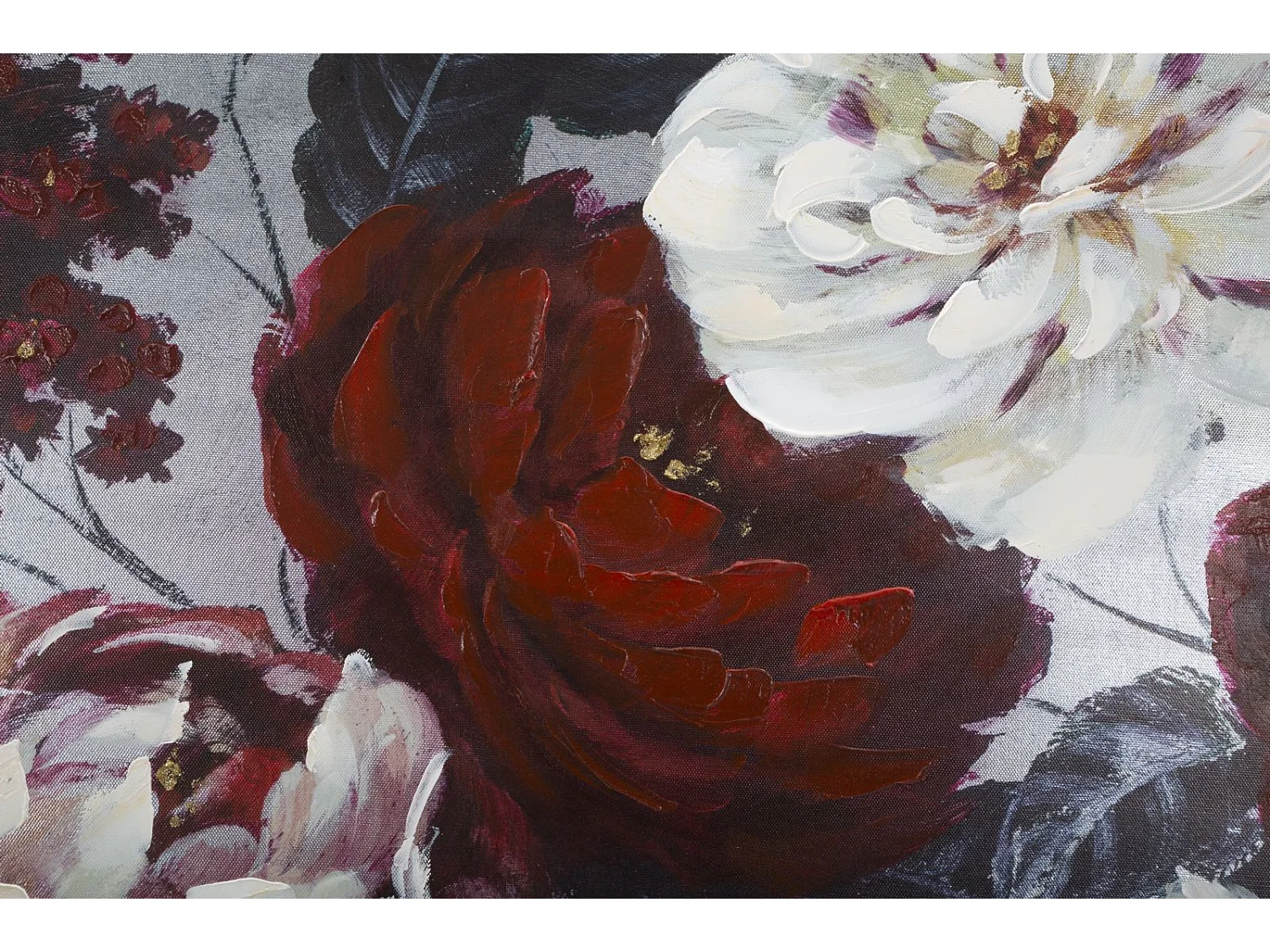 Dipinto su tela multicolore fiori cm 120x3,7x60