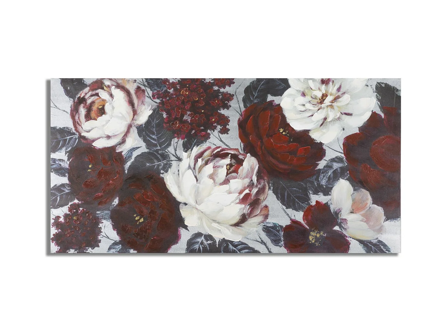 Peinture sur toile multicolore fleurs 120x3,7x60 cm