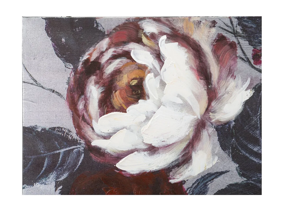 Toile Peinture Déco "Flower" 60x120cm Multicolore