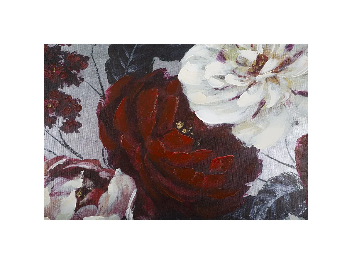 Gemälde auf Leinwand mehrfarbig Blumen 120x3,7x60 cm