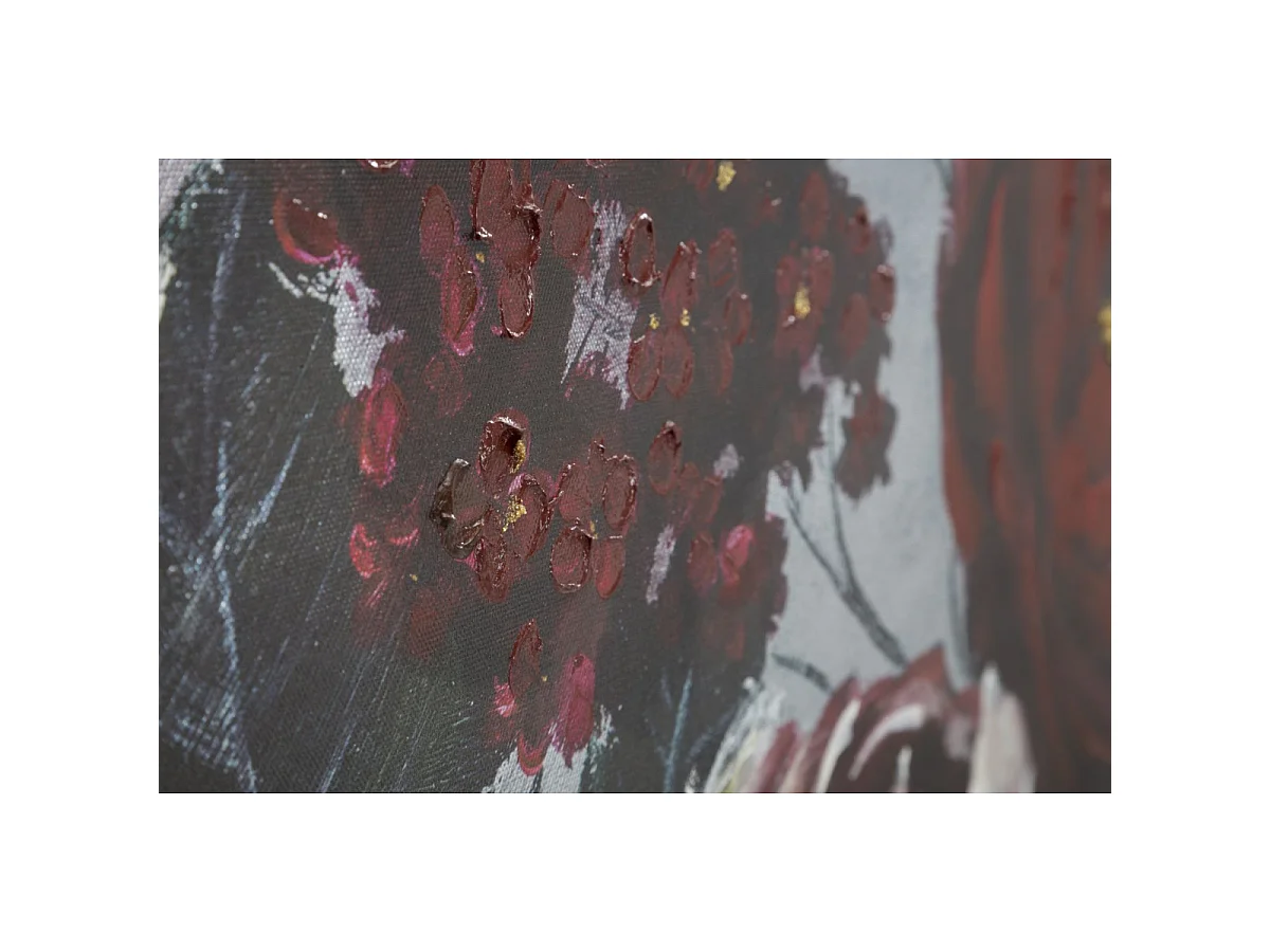 Gemälde auf Leinwand mehrfarbig Blumen 120x3,7x60 cm