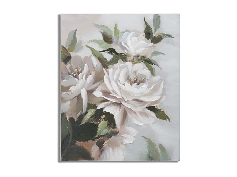 Dipinto su tela multicolore fiori cm 80x3,7x100