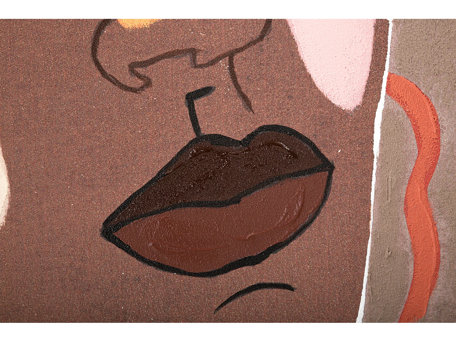 Toile Imprimée Déco "Tribal" 80x100cm Marron