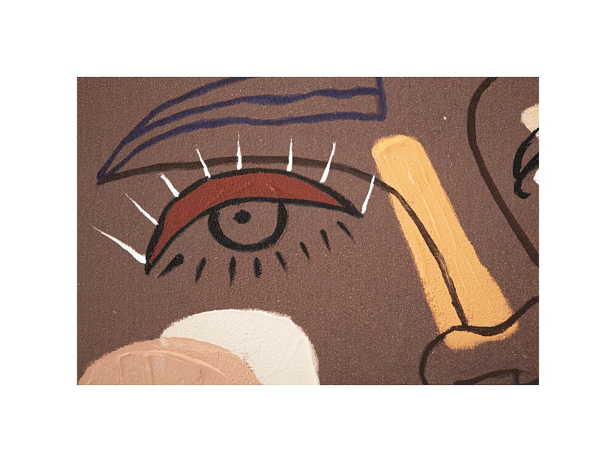 Gemälde auf Leinwand Gesicht mehrfarbig 80x2,8x100 cm