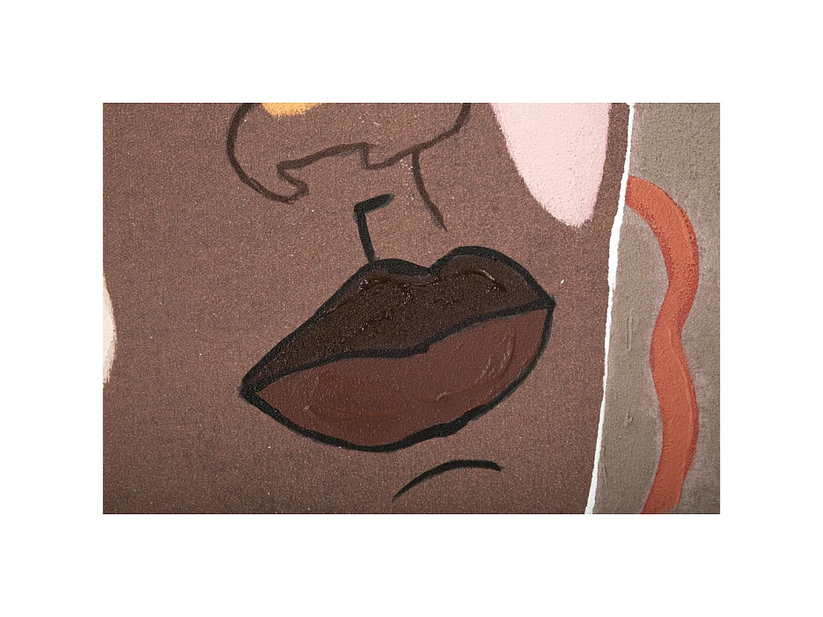 Gemälde auf Leinwand Gesicht mehrfarbig 80x2,8x100 cm