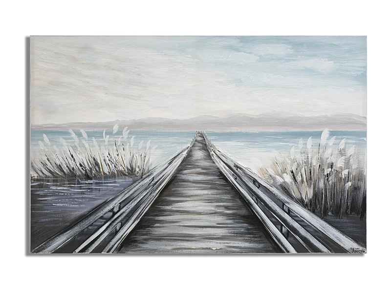 Peinture sur toile multicolore jetée 120x3,8x80 cm