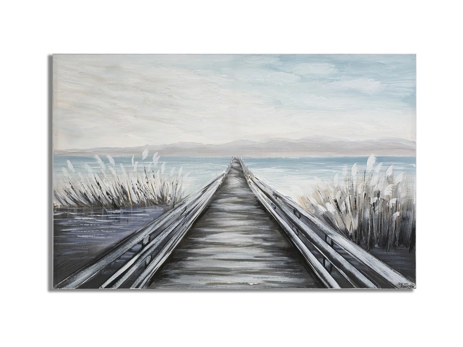 Peinture sur toile multicolore jetée 120x3,8x80 cm