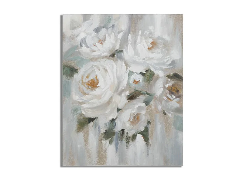 Dipinto su tela multicolore fiori cm 80x3,7x100