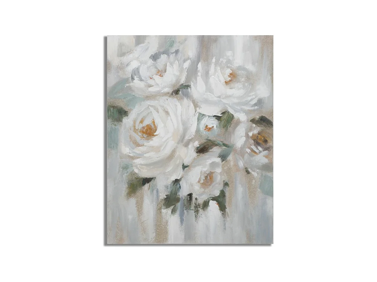 Peinture sur toile multicolore fleurs 80x3,7x100 cm