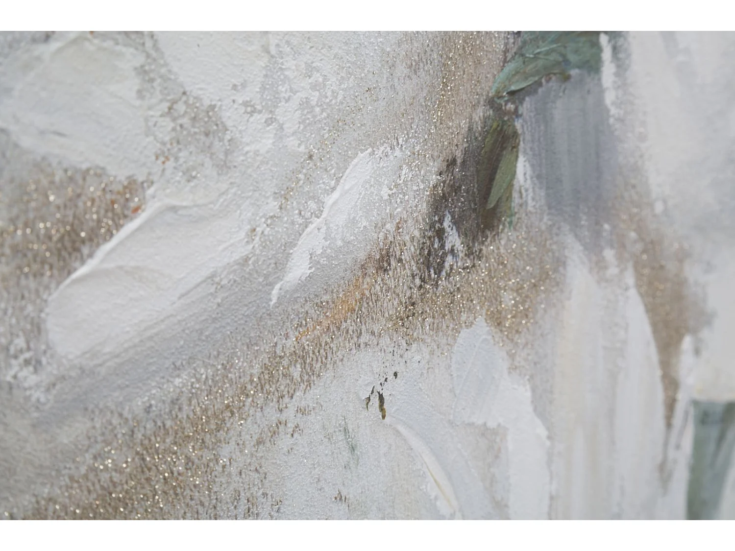 Toile Peinture Déco "Crem Flower" 80x100cm Multicolore