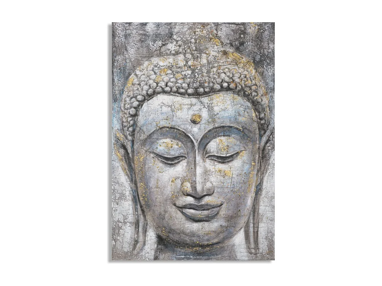 Toile Imprimée Déco "Bouddha Face" 80x120cm Multicolore