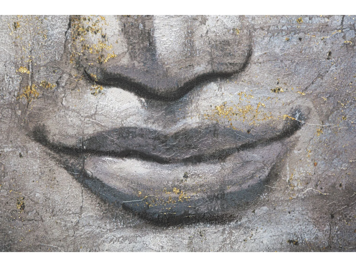 Toile Imprimée Déco "Bouddha Face" 80x120cm Multicolore