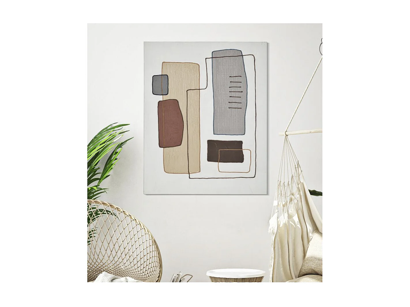 Toile Imprimée Déco "Paints" 80x100cm Multicolore