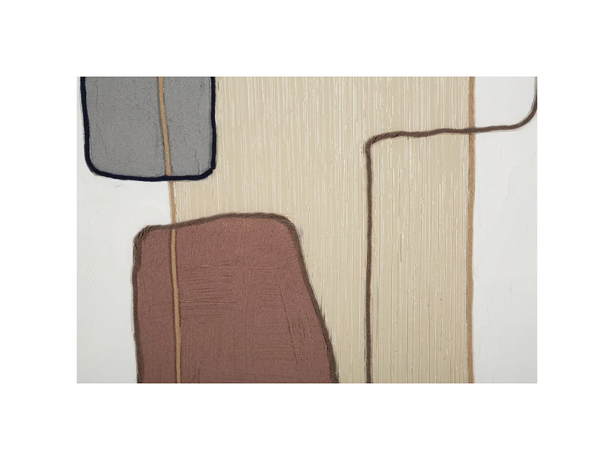 Gemälde auf Leinwand mehrfarbig abstrakt 80x2,8x100 cm
