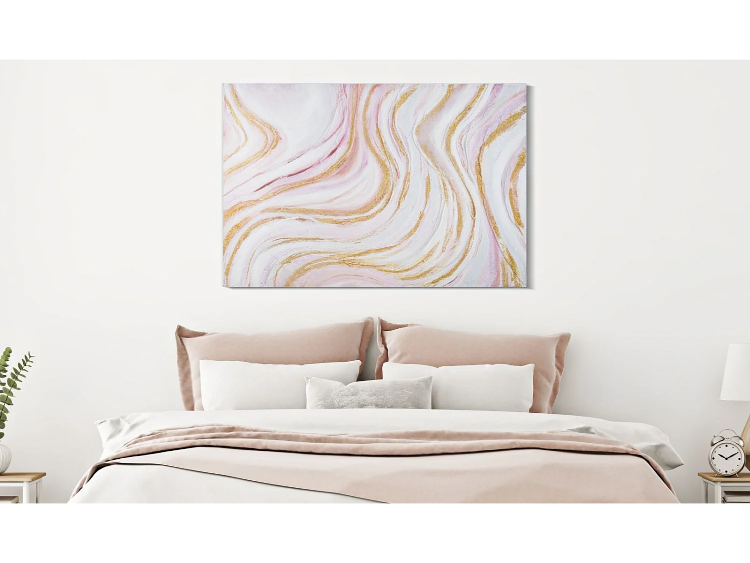 Peinture abstraite multicolore sur toile 60x2,7x90 cm