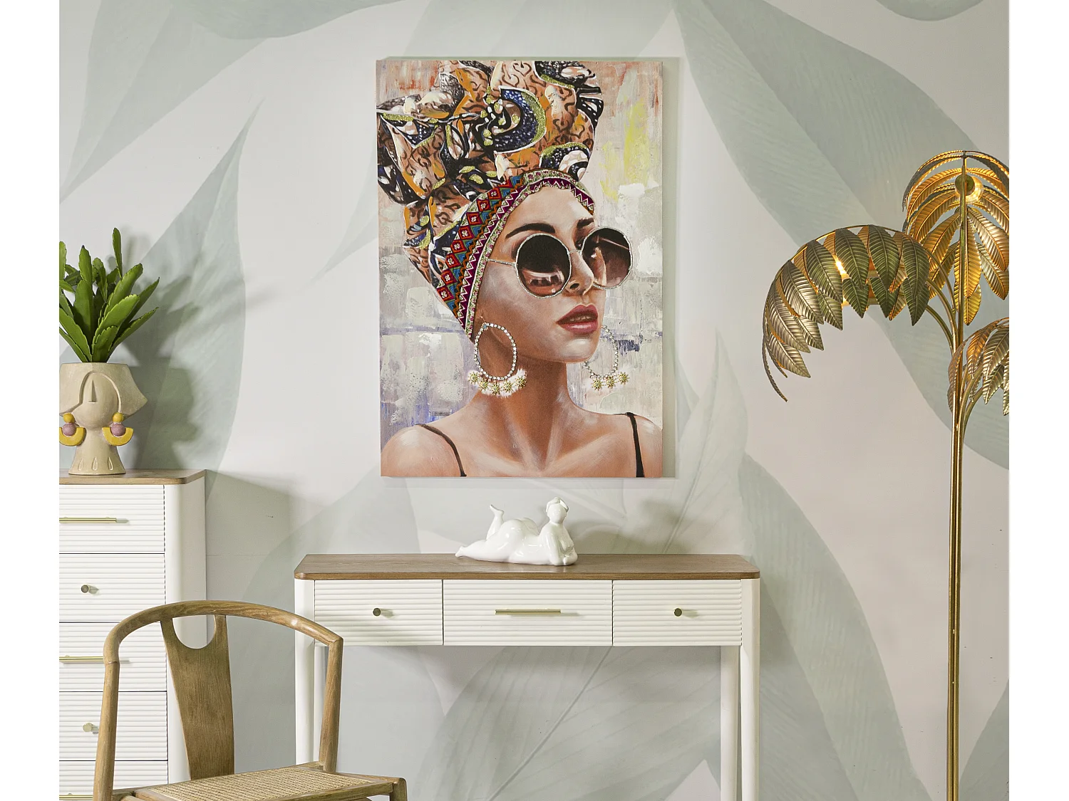 Toile Imprimée Déco "Jennifer" 70x100cm Multicolore