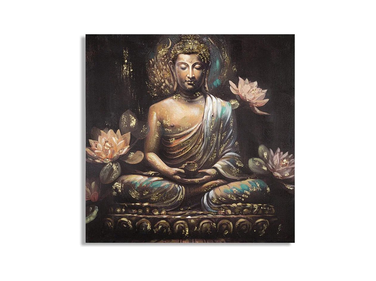 Peinture sur Toile Handmade Buddha -A- 100x3x100 cm