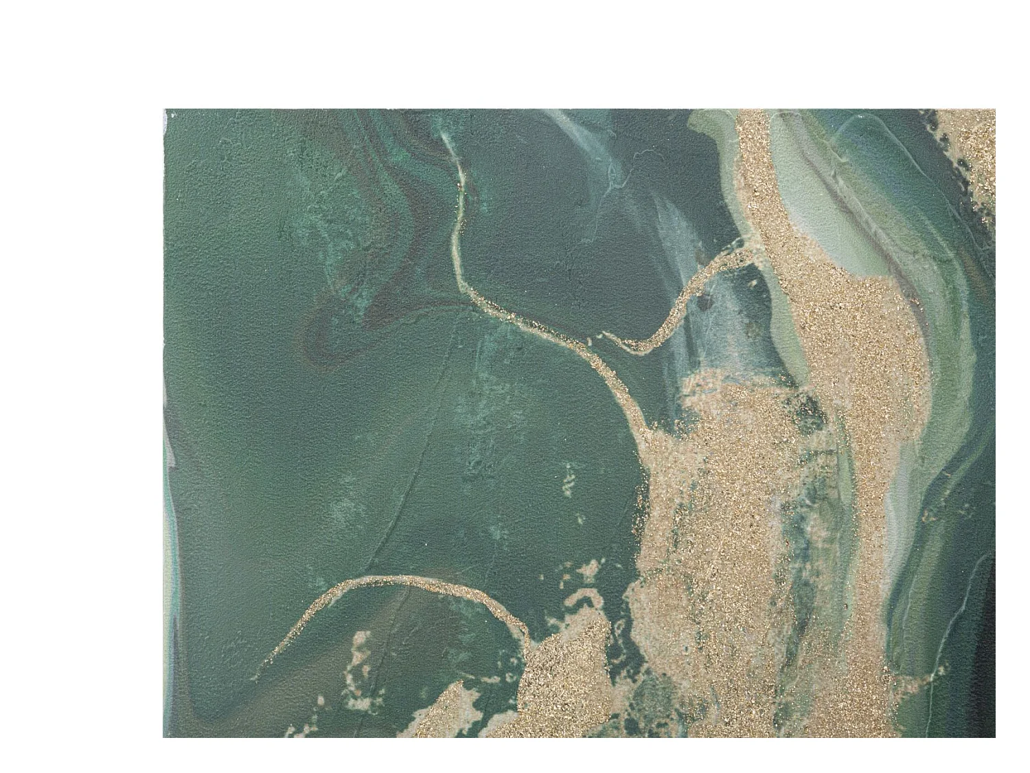 Toile Peinture Déco "Greenery" 80x100cm Multicolore