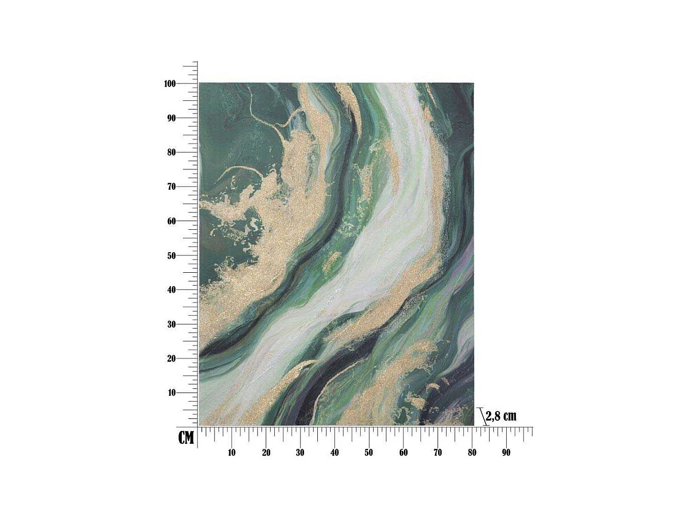 Toile Peinture Déco "Greenery" 80x100cm Multicolore