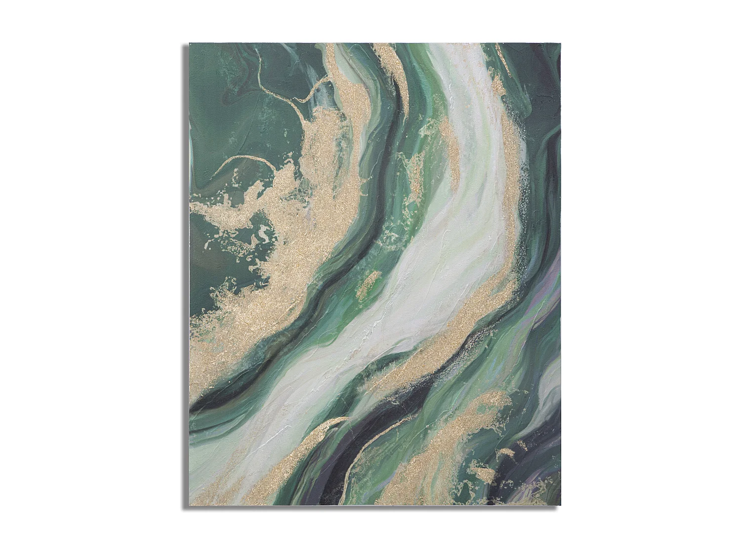 Toile Peinture Déco "Greenery" 80x100cm Multicolore