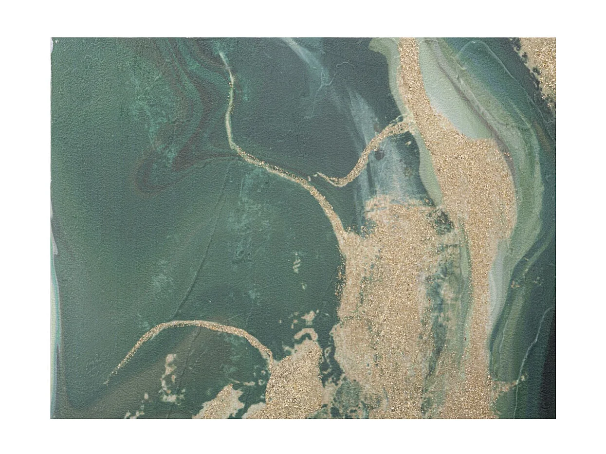 Toile Peinture Déco "Greenery" 80x100cm Multicolore