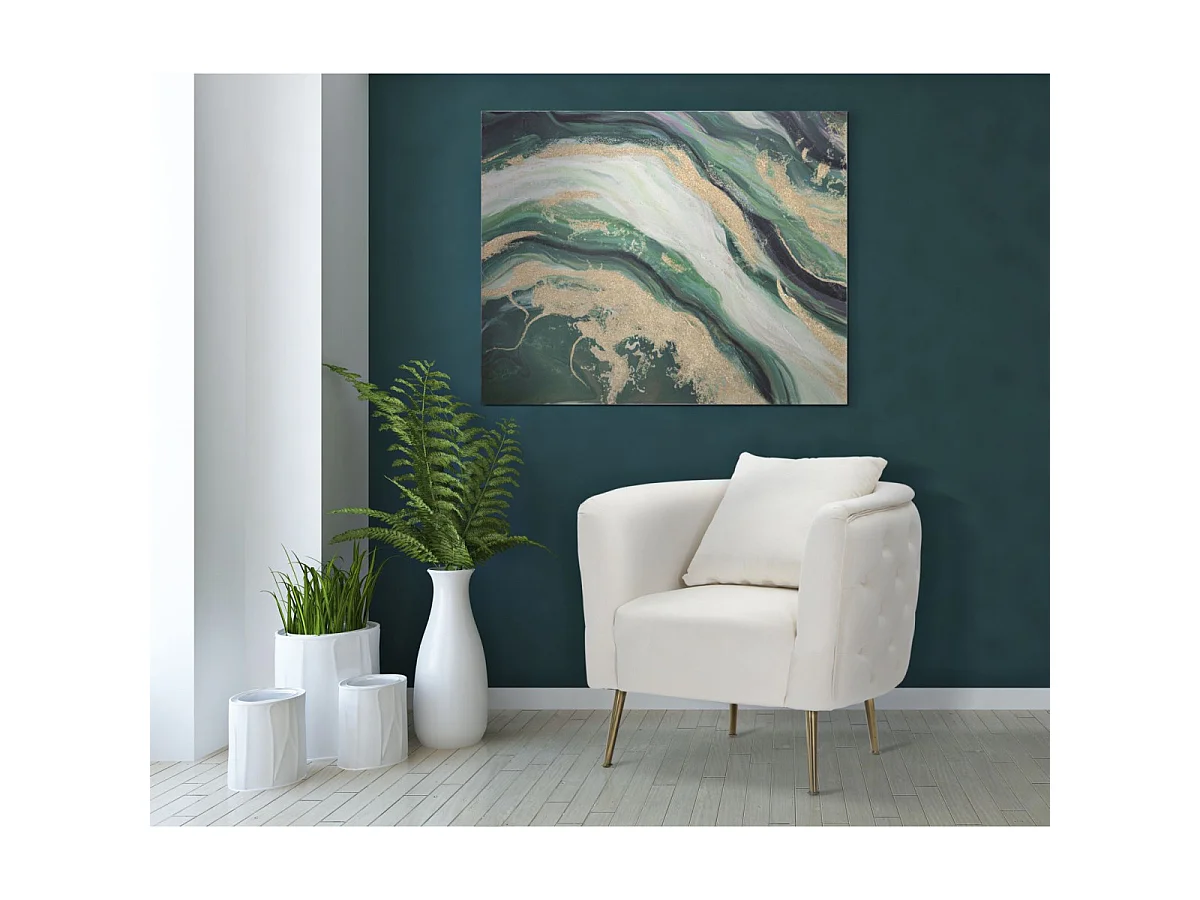 Gemälde auf Leinwand mehrfarbig abstrakt 80x2,8x100 cm