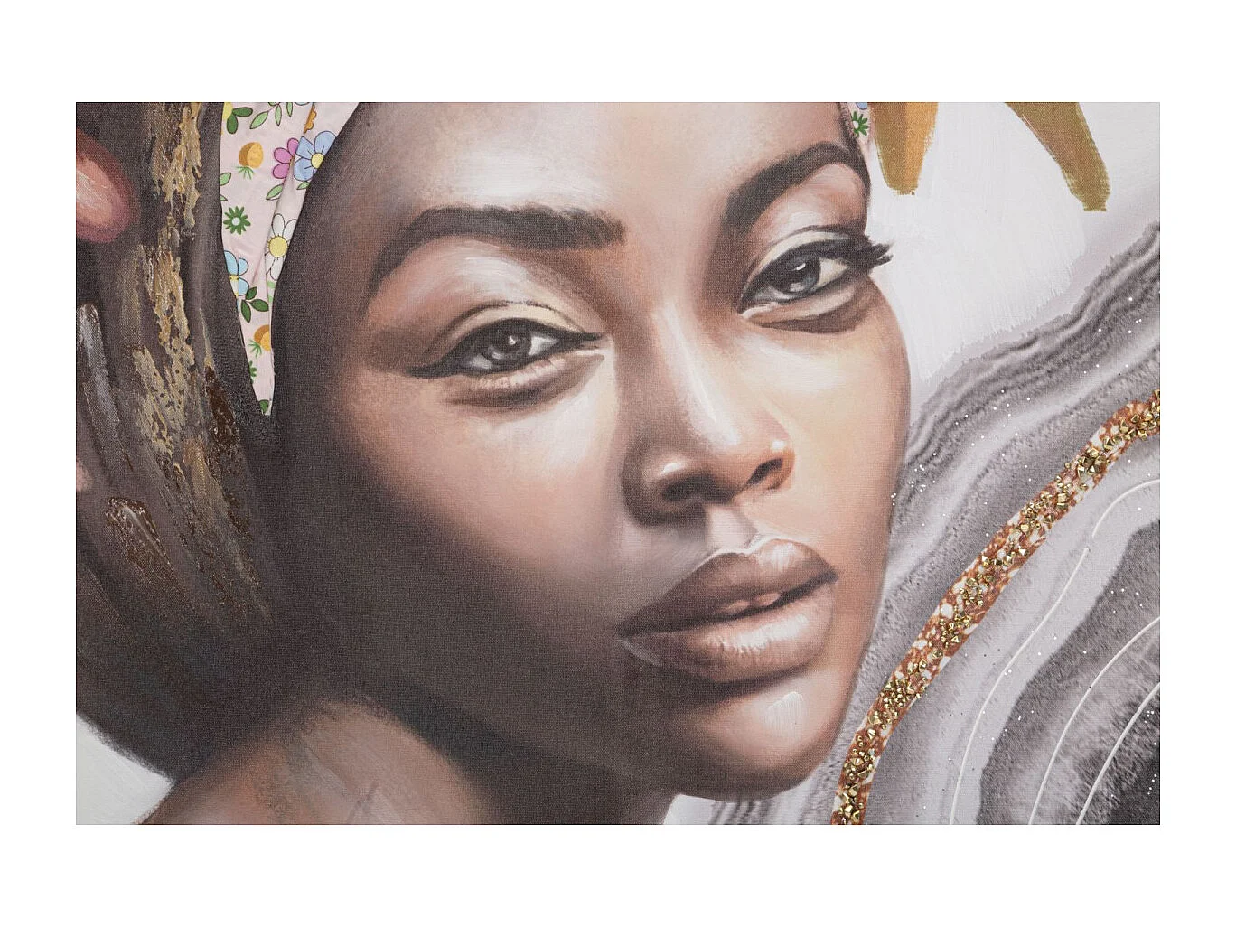 Toile Imprimée Déco "Naomi" 100x100cm Multicolore