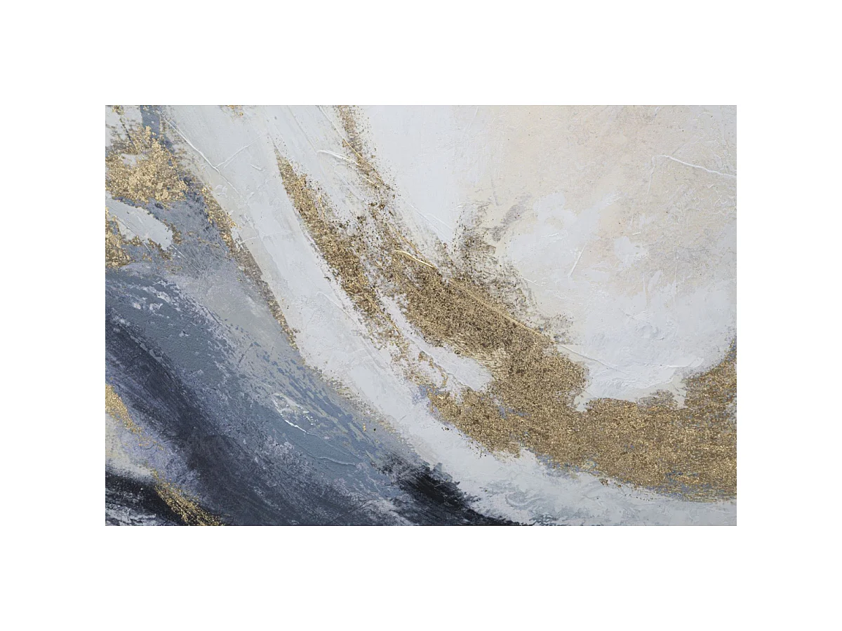 Gaspons lærredstryksæt, 3-delt, glamourøs stil, abstrakte malerier med trærammer, samlet størrelse 150 x 2,7 x 80 cm – flerfarvet vægdekoration