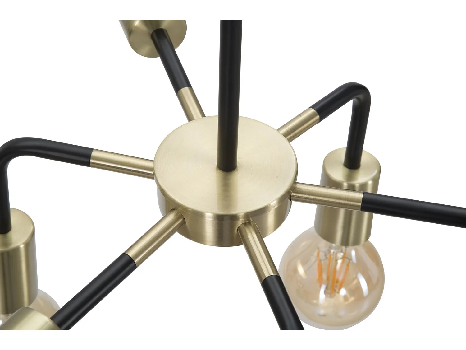 Lampadario in metallo nero con 6 punti luce Ø cm 37x81