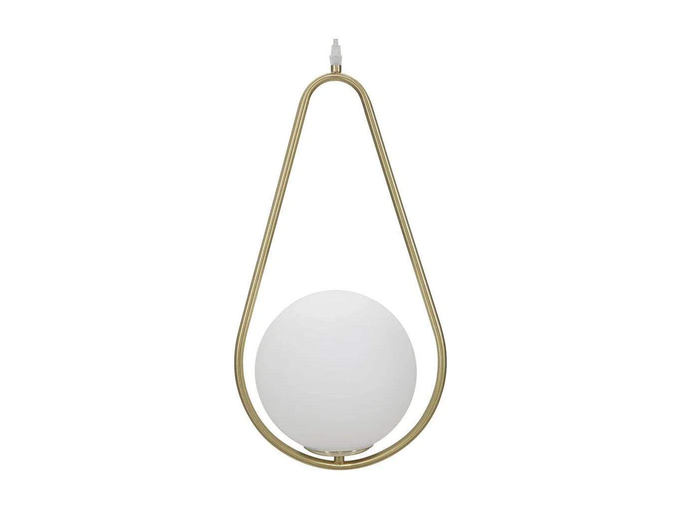 Lampe Suspension Sphère "Glamy Drop" 46cm Blanc & Or