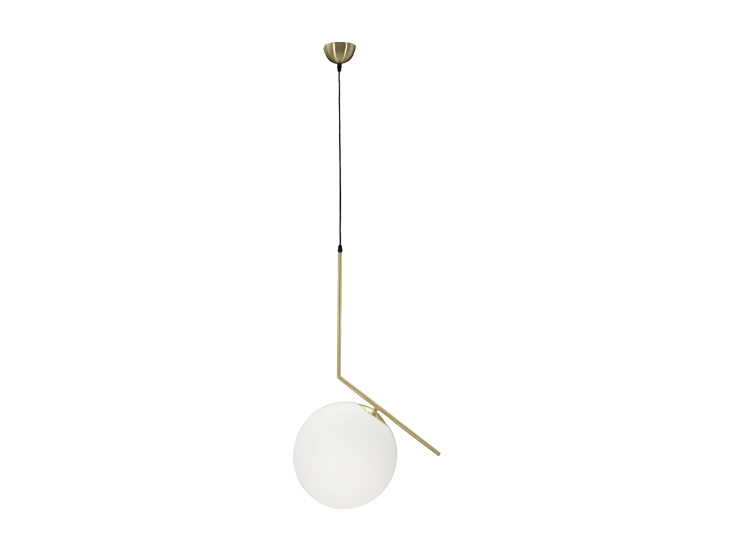 Lampe Suspension Sphère "Glamy" 50cm Blanc & Or