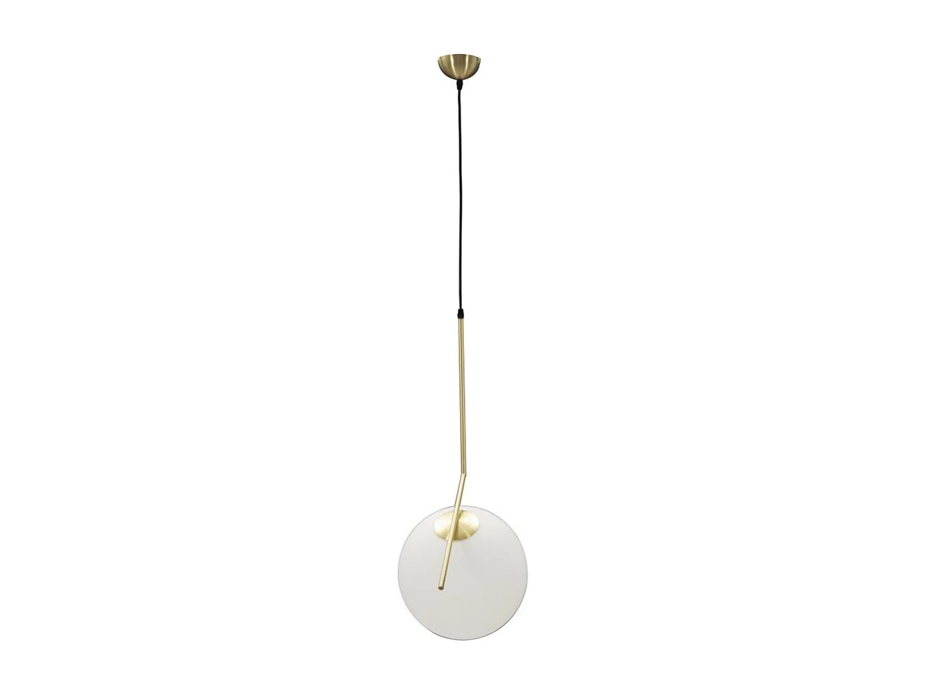 Lampe Suspension Sphère "Glamy" 50cm Blanc & Or