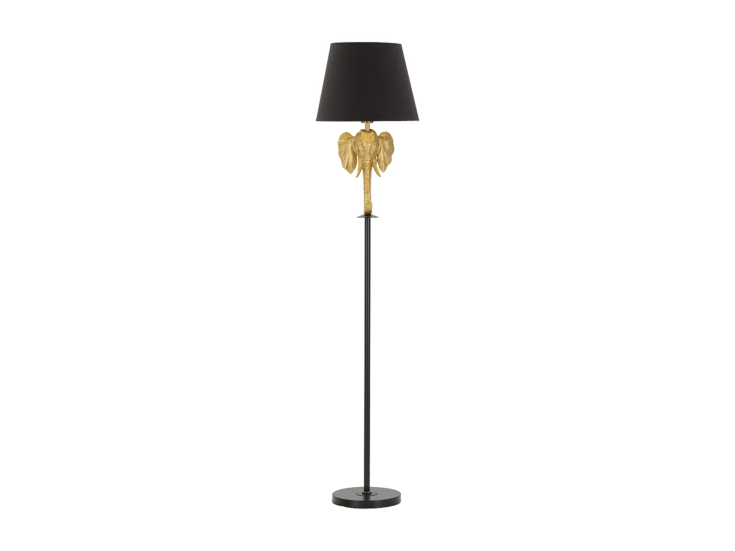 Lampadaire Design "Elephant" 164cm Or & Noir